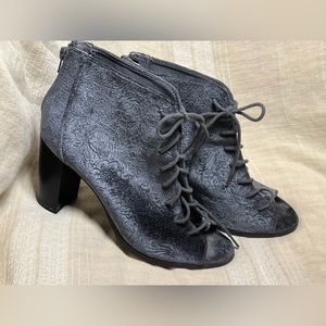 Report Blue Lace Up Heeled Sandals 8 1/2